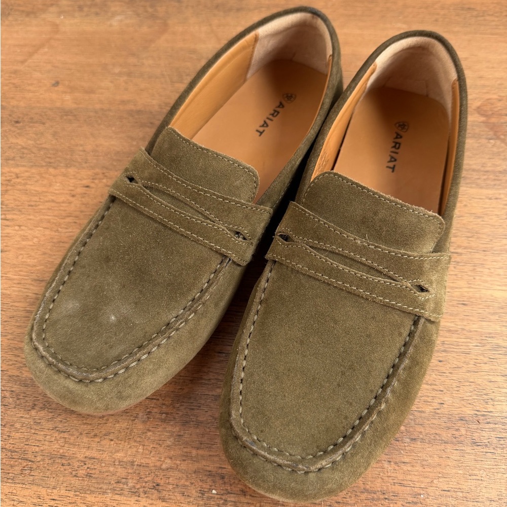 Ariat Woman’s Olive Green Suede Loafers